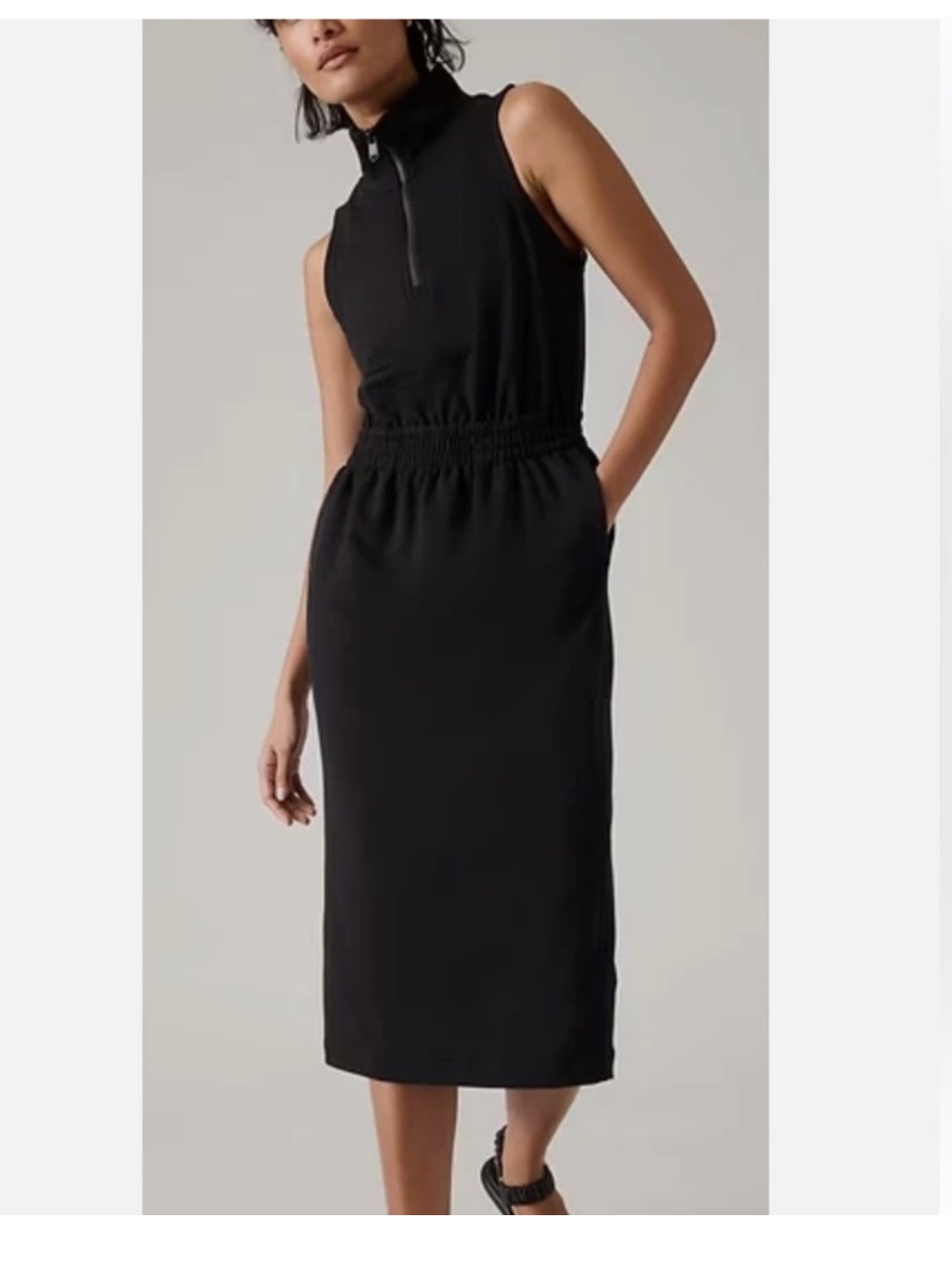 Athleta Retroterry Dress // Black Size L